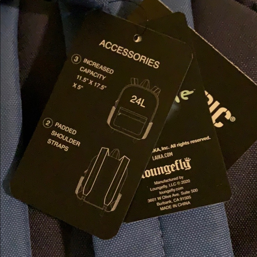 LOUNGEFLY CORALINE BACKPACK & OTHER WORLD KEY RING - Picture 6 of 10